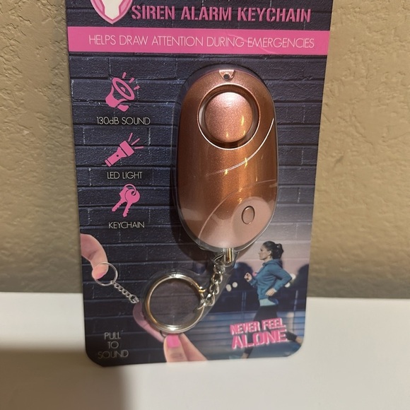 Digital Energy World Self-Defense Alarm Key Chain, Rose Gold - Picture 4 of 6